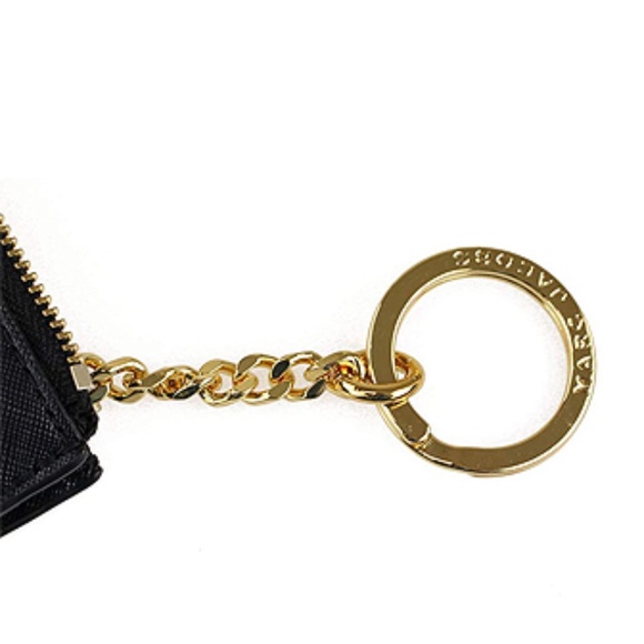 Marc Jacobs Branded Saffiano Coin Pouch In Black - Picture 5 of 5